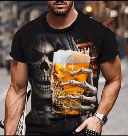 T-shirt öldrickande devil