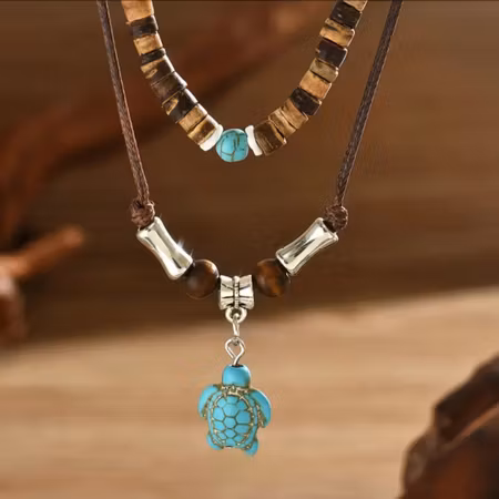 Halsband  med sköldpaddshänge