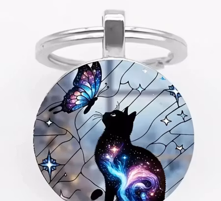 Nyckelring katt multi