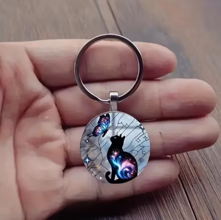 Nyckelring katt multi