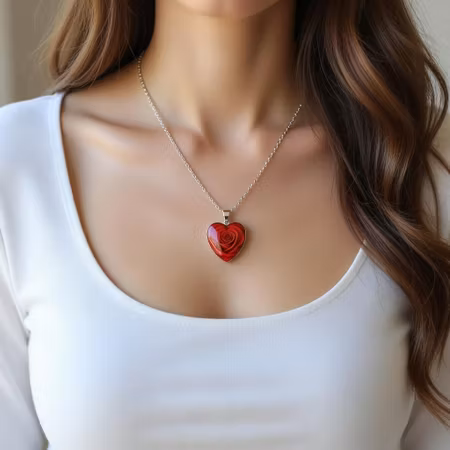 Halsband ros hjärta