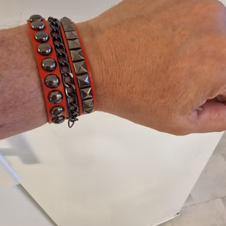 Armband punk röd