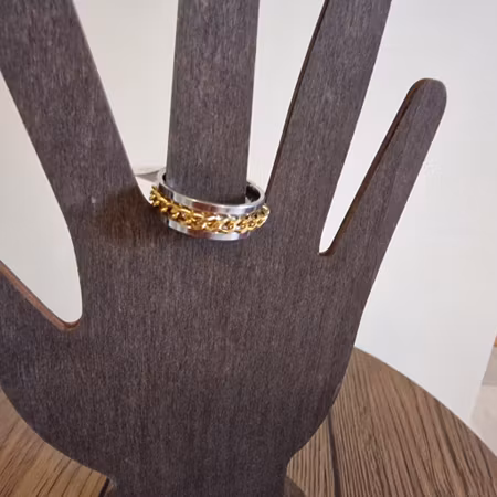 Ring roterbar silver/guld