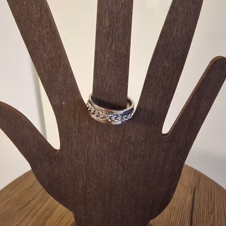 Ring roterbar silverfärg