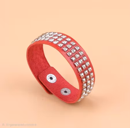 Armband punk röd