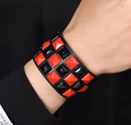 Huanming armband rödsvart