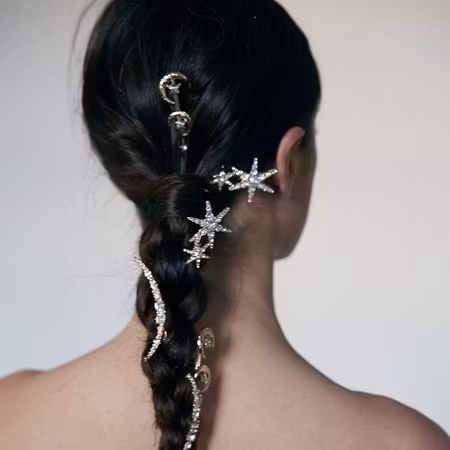2st Hårspänne Hårsmycke Bröllop Fest Strass