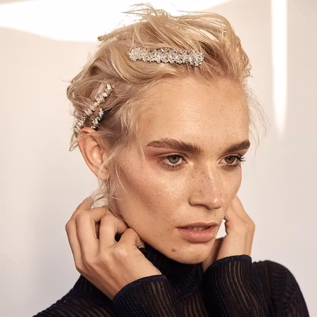 2st Hårspänne Hårsmycke Bröllop Fest Strass