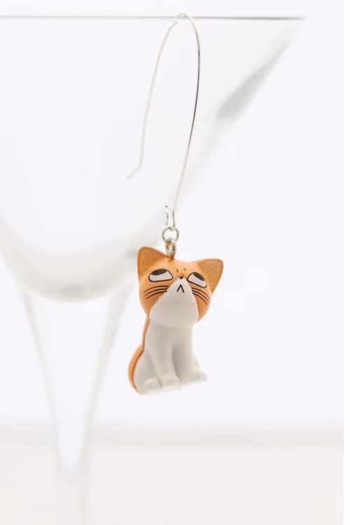 Kawaii-katt, örhänge
