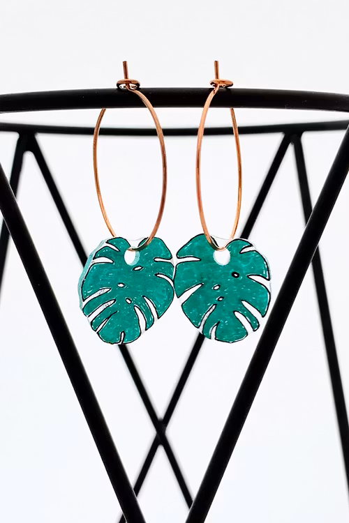Monstera, örhängen