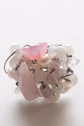 Ring i rosa och vitt