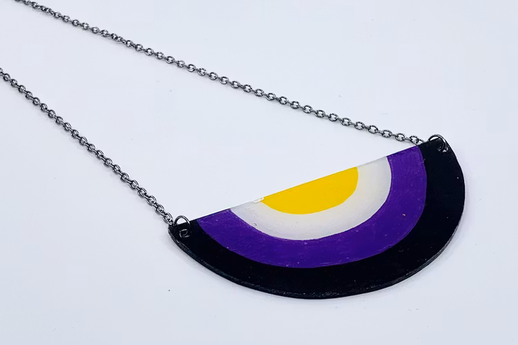 Handmålat halsband