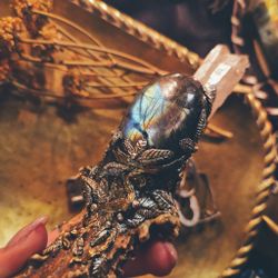 Ceremoniell Trollstav / Wand - Labradorite Goddess