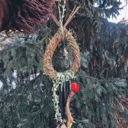 Witch Bells med Häxpåse, Rådjurshorn & Labradorit