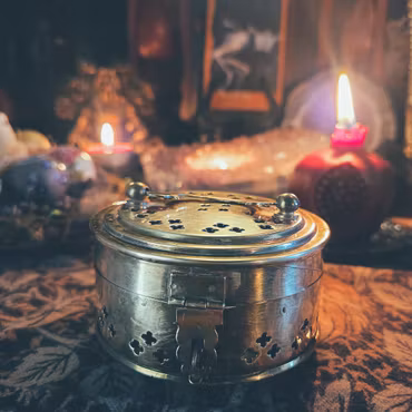 Vintage Ask i Mässing för Potpurri