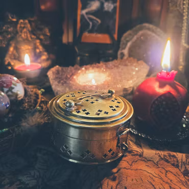 Vintage Ask i Mässing för Potpurri