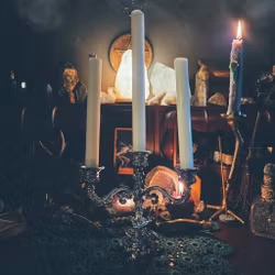 Trearmad Ljusstake Med Lapis Lazuli