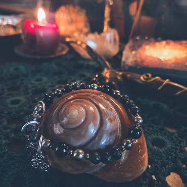 Armband "Fire & Earth" - Lavasten, Obsidian & Pyrit