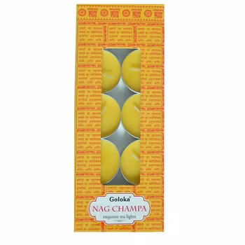 Nag Champa, 10-pak Fyrfadslys, Goloka