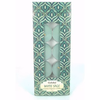 White Sage, 10-pak Fyrfadslys, Goloka