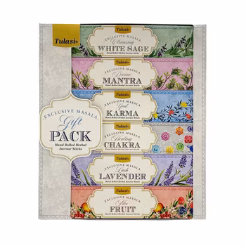 Nr. 1 gaveæske, 6-pak røgelse, Tulasi Exclusive Masala