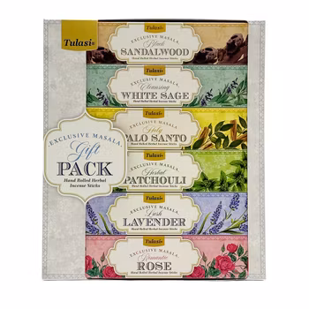 Nr. 2 gaveæske, 6-pak røgelse, Tulasi Exclusive Masala