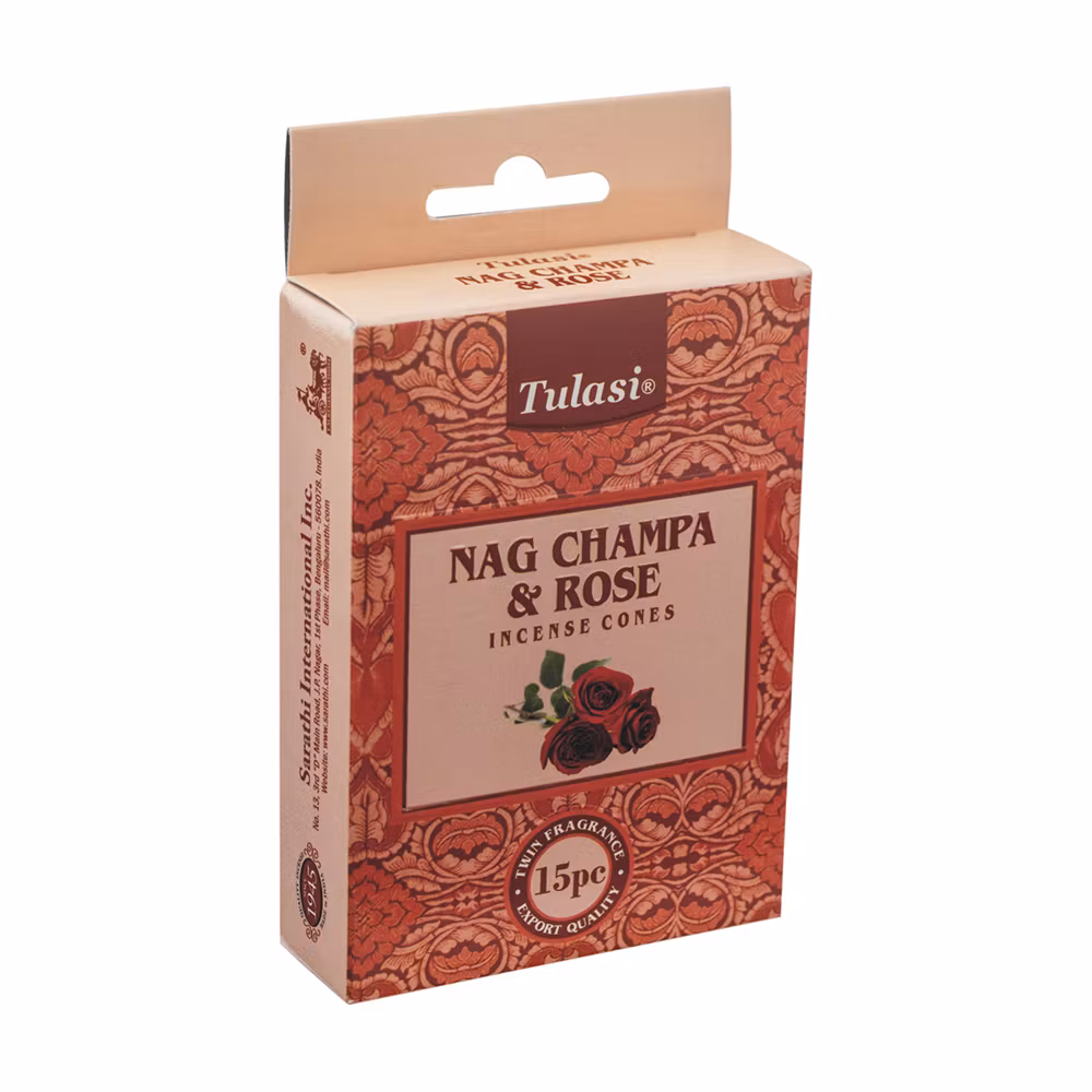 Nag Champa Rose, Røgelseskegler, Tulasi