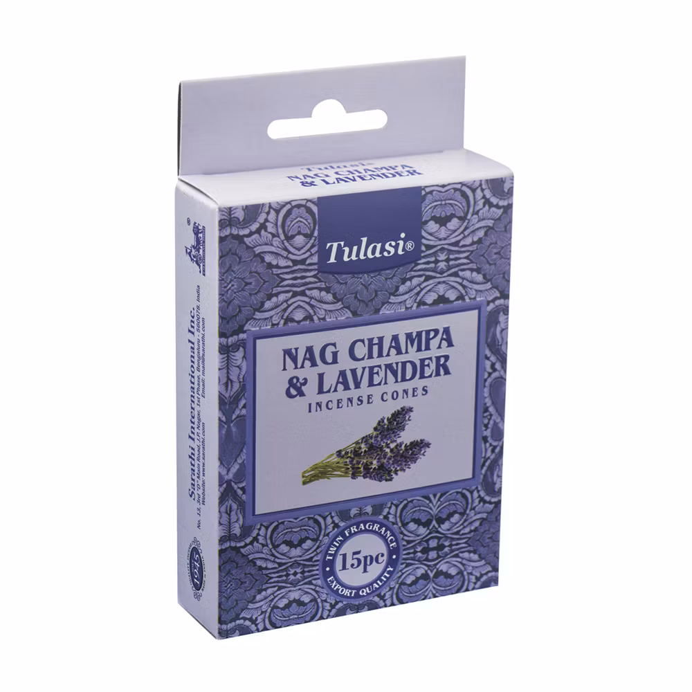 Nag Champa Lavender, Røgelseskegler, Tulasi