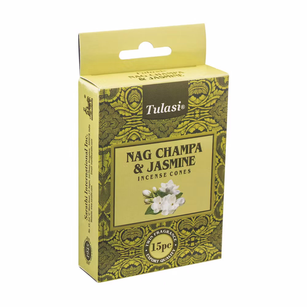 Nag Champa Jasmine, Røgelseskegler, Tulasi