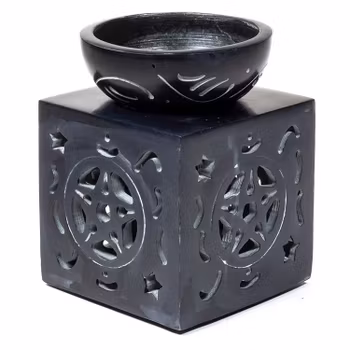 Pentakel i sort skifer, Aromalampe