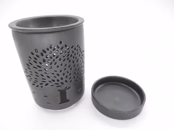 Sort Aromalampe med Træ