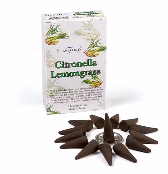 Citronella Lemongrass, røgelseskegler, Stamford