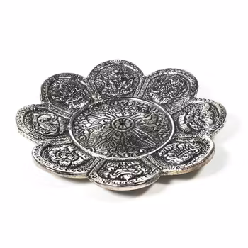 8 buddhistiske lykkebringende tegn røgelserholder, Metal