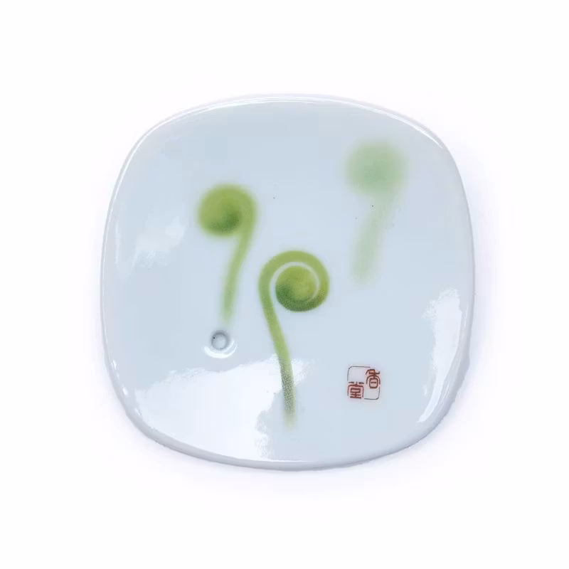 Japansk røgelsesholder Ormbunke i keramik, Røgelsesholder