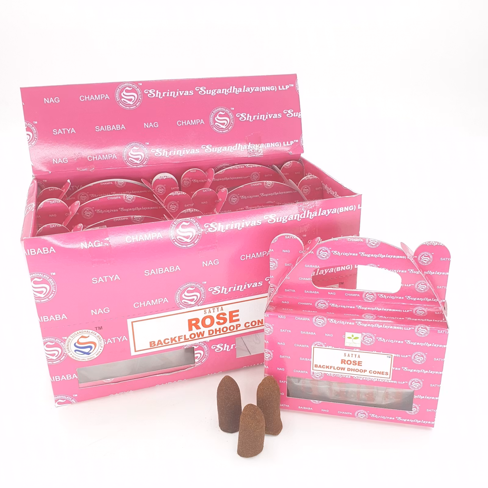 Rose, Ros, Backflow røgelse, Satya