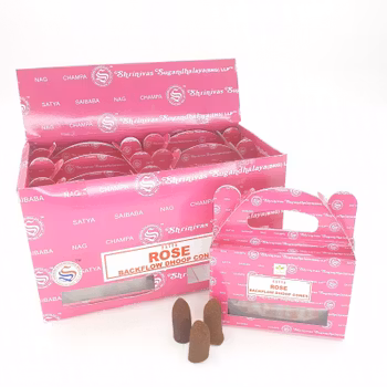 Rose, Ros, Backflow røgelse, Satya