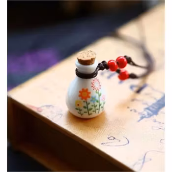 Duftekrus i hvid med blomster