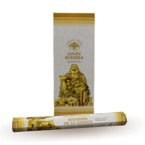 Lucky Buddha, røgelse, Green Tree