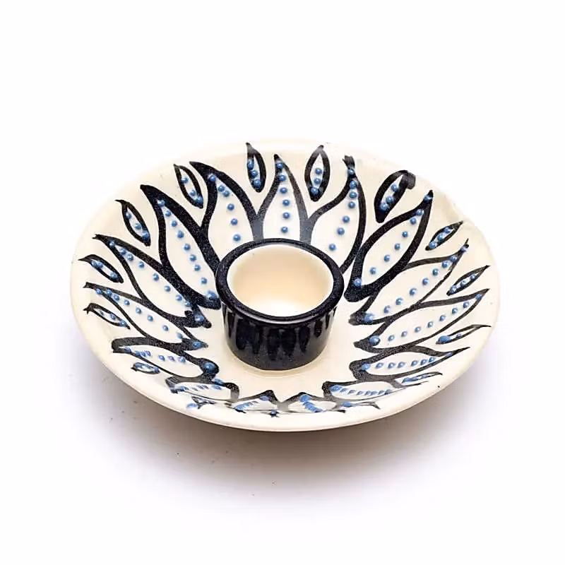 Palo Santo røgelsesholder, hvid, Keramik