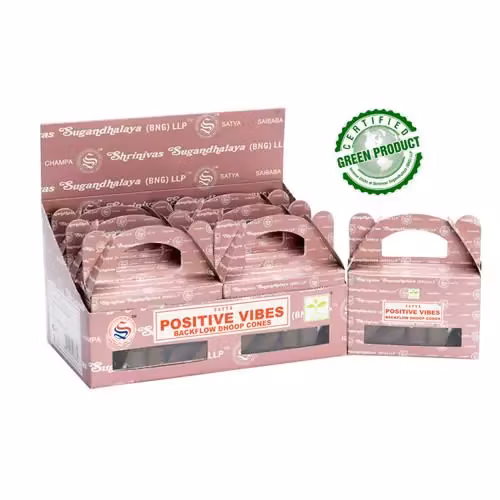 Positive vibes Backflow røgelsekoner, Satya