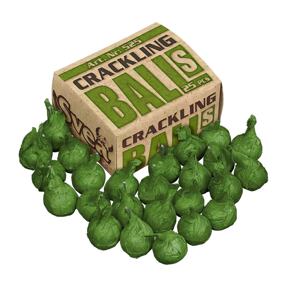Crackling balls