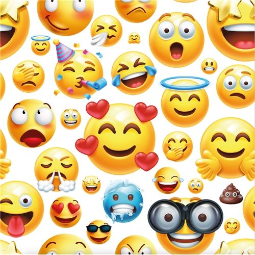 Inspiration Emoji / Smiley svart