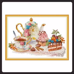 Korsstygn 14 ct, Afternoon Tea