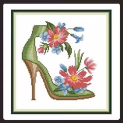 Korsstygn, Fashion Heels Green