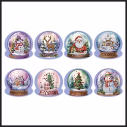 Julkort Snöglob, 8-pack mix A