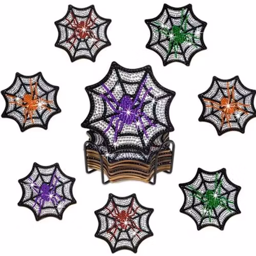 Glasunderlägg Spindlar 8-pack