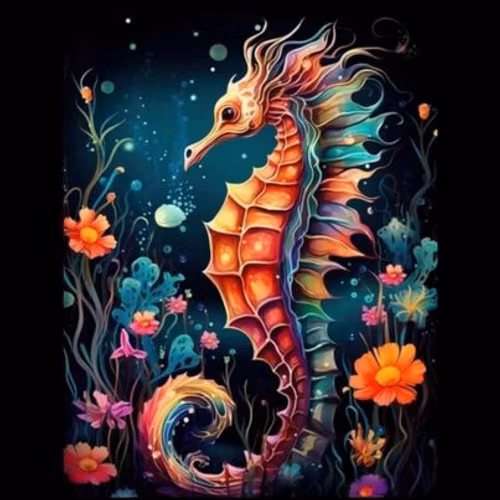 Sjöhäst 1, 50x70 cm