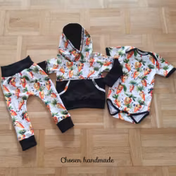 Luvtröja "Adventure" /body/byxa, Söta Morötter