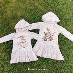 Tunika MARY, Kaniner & blomster