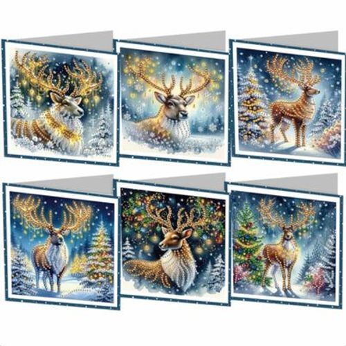 Julkort 6-pack, Renar